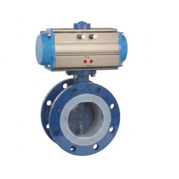 VODEX D641F Pneumatic Fluorine-Lined Flanged Butterfly Valve Main Product Photo