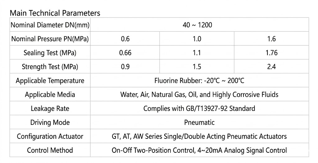 Technical Parameters and Operating Specifications Datasheet for VODEX D641F Valve