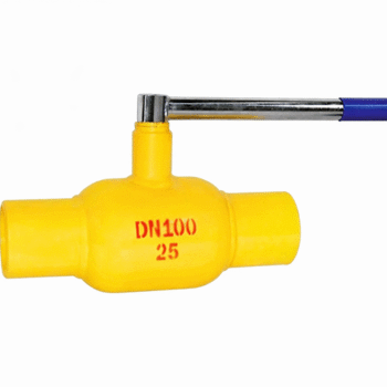 Vodex handle-operated fully welded ball valve Q61F model with lever actuator for underground direct burial gas and heating pipelines