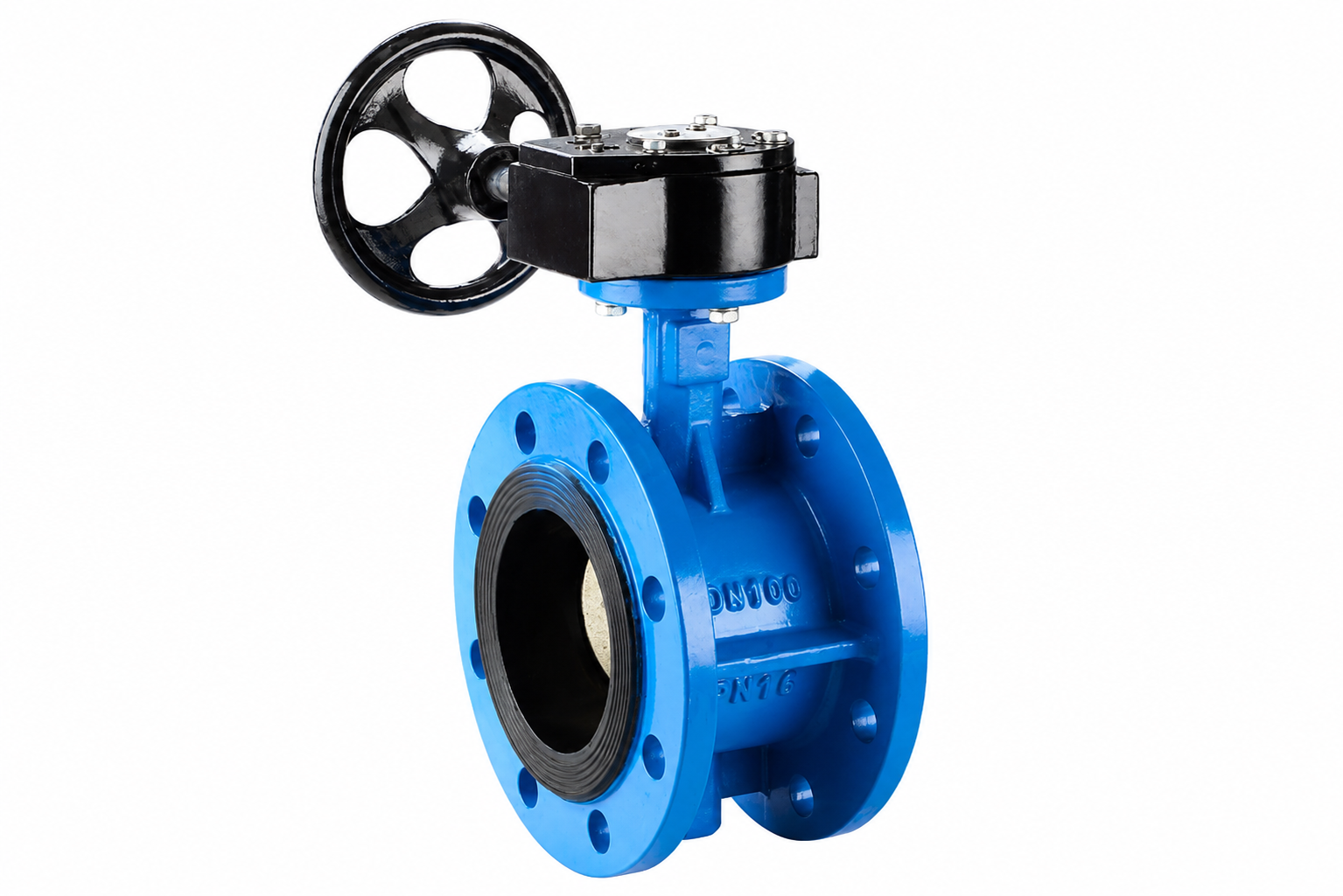 Worm Gear Flanged Soft Sealing Butterfly Valve | DN50–1000 PN6-16
